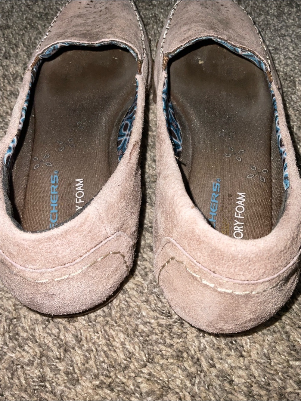 Skechers Taupe Faux Suede Slip-On Walking Loafers Size 11 - Picture 7 of 9